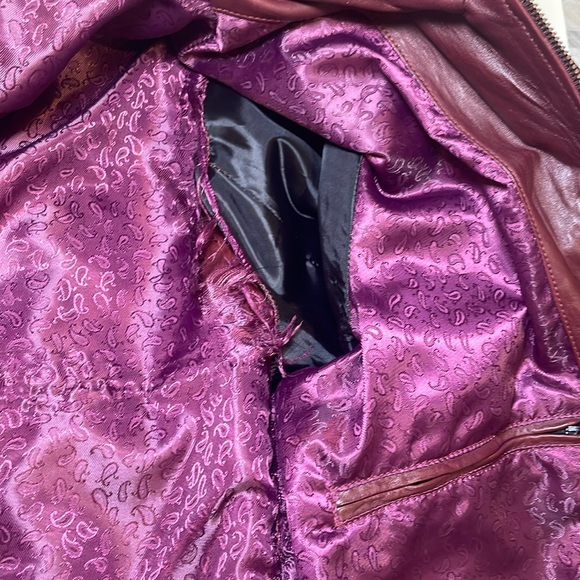 Lambskin real leather cosplay galaxy skylord guardian handmade burgundy maroon - Picture 14 of 15